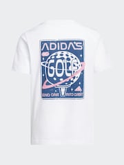 adidas Golf White Unisex Juniors Graphic T-Shirt - Image 2 of 5