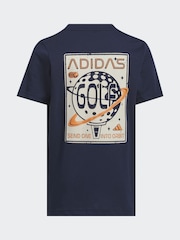 adidas Golf Navy Unisex Juniors Graphic T-Shirt - Image 2 of 5
