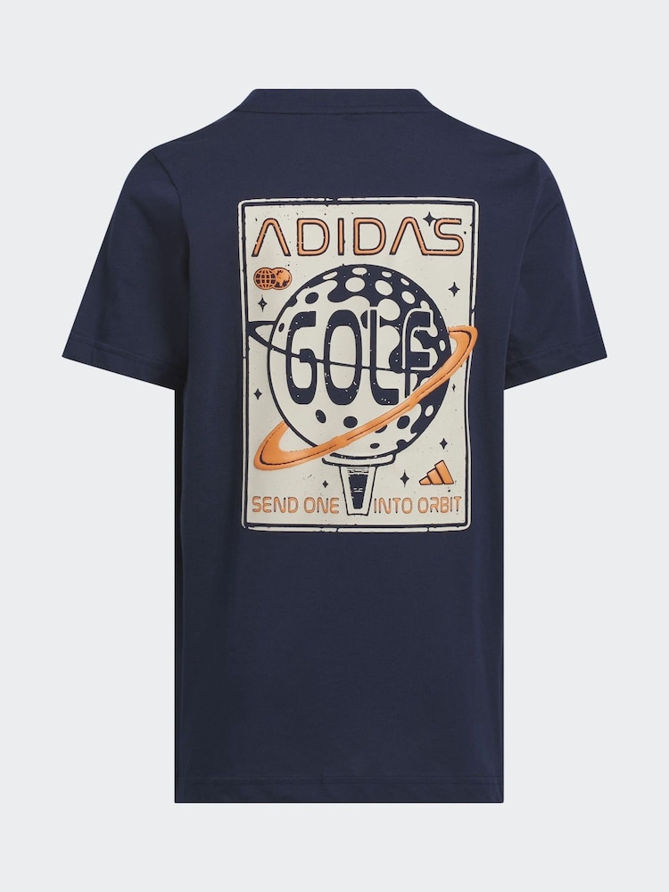 adidas Golf Navy Unisex Juniors Graphic T-Shirt - Image 2 of 5