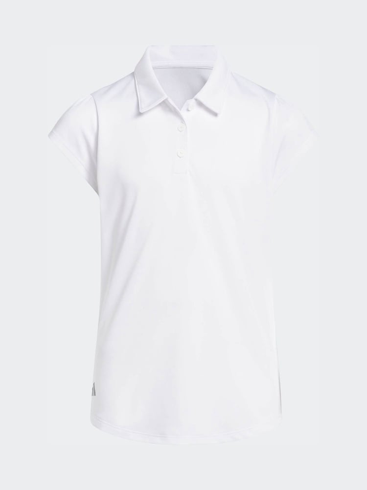 adidas Golf White Performance Short Sleeve Polo Shirt - Image 1 of 5