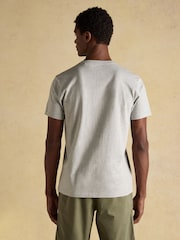 Joules Everyday Grey Crew Neck Classic Fit Cotton T-Shirt - Image 10 of 11