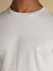 Joules Everyday Grey Crew Neck Classic Fit Cotton T-Shirt - Image 5 of 11