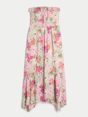 Hollister Green Smocked Strapless Maxi Dress - Image 3 of 4