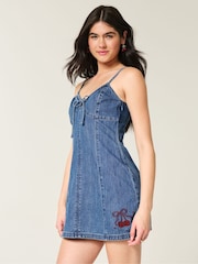Hollister Blue Denim Mini Dress - Image 1 of 5