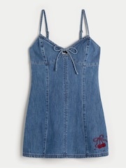 Hollister Blue Denim Mini Dress - Image 4 of 5