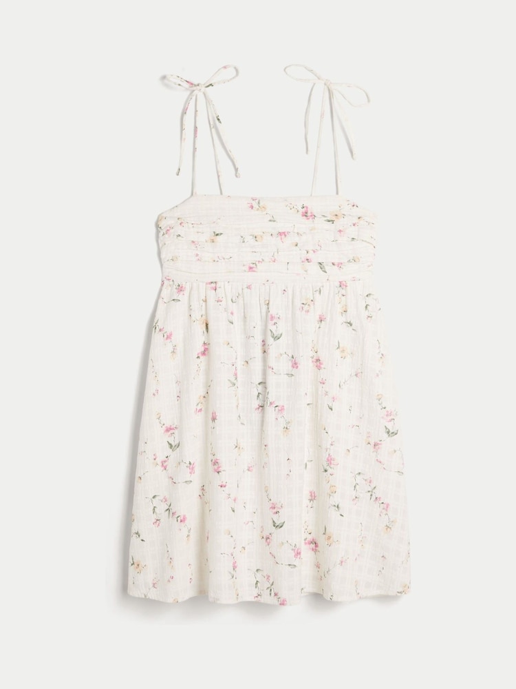 Buy Hollister Babydoll Tie Strap Mini White Dress from Next USA Buy Hollister Babydoll Tie Strap Mini White Dress from Next USA