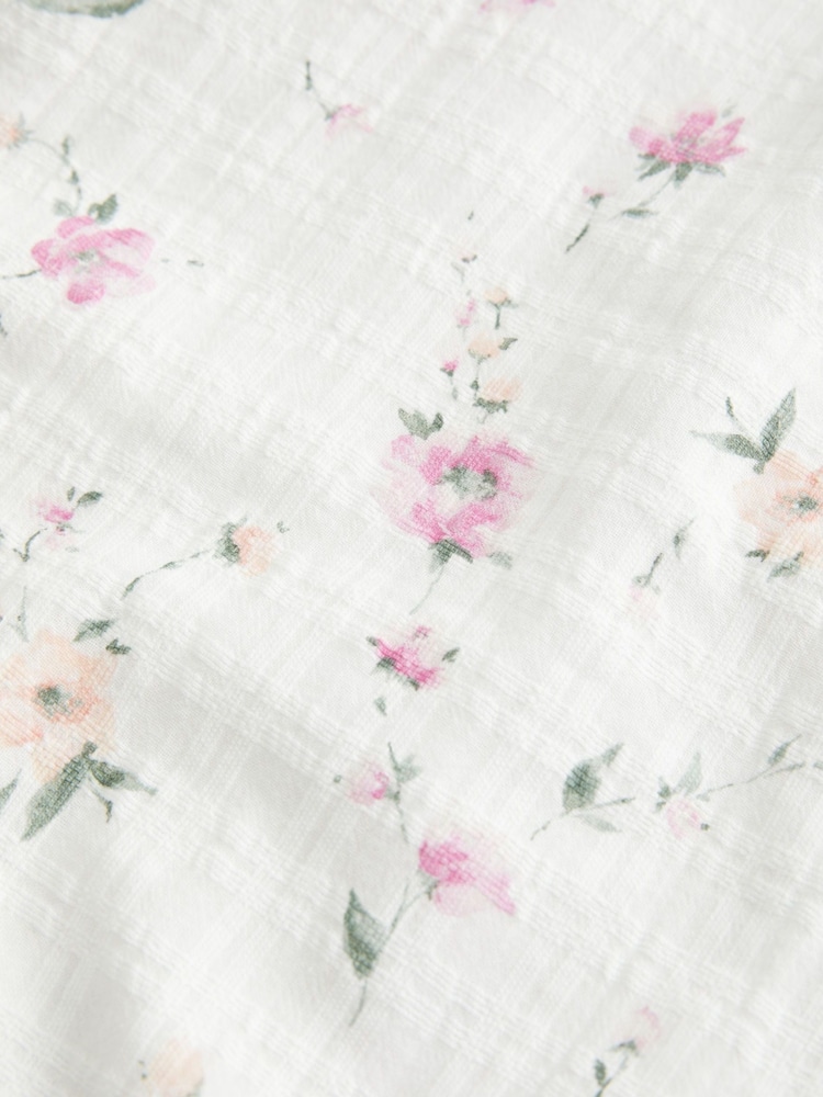 Hollister Babydoll Tie Strap Mini White Dress - Image 4 of 4
