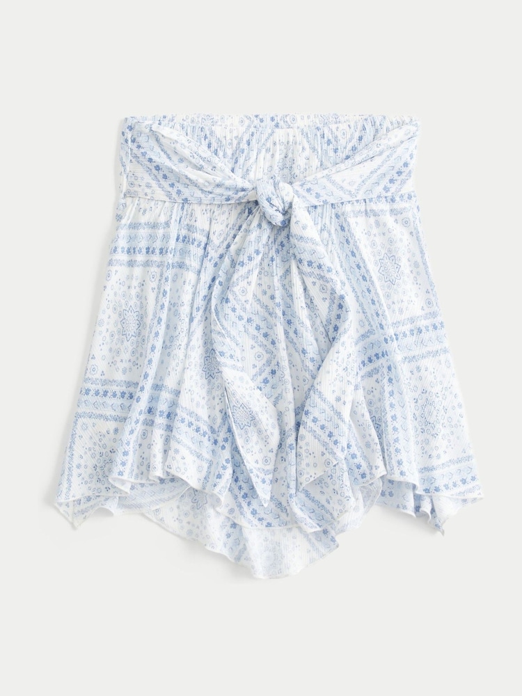Hollister Strapless Handkerchief Hem Bandeau White Top - Image 5 of 5