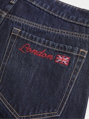 Hollister Blue Low Rise Light Wash Embroidered Baggy Jeans - Image 7 of 9