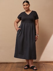 Vestido camiseta em jersey misto Live Unlimited - Imagem 1 de 5