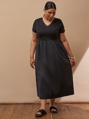 Vestido camiseta em jersey misto Live Unlimited - Imagem 2 de 5