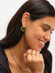 Jon Richard Gold Tone Statement Earrings - Image 4 of 5