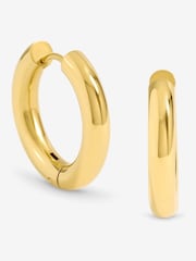 Jon Richard Gold Plated Waterproof Medium Chubby Hoop Earrings - Image 1 of 1