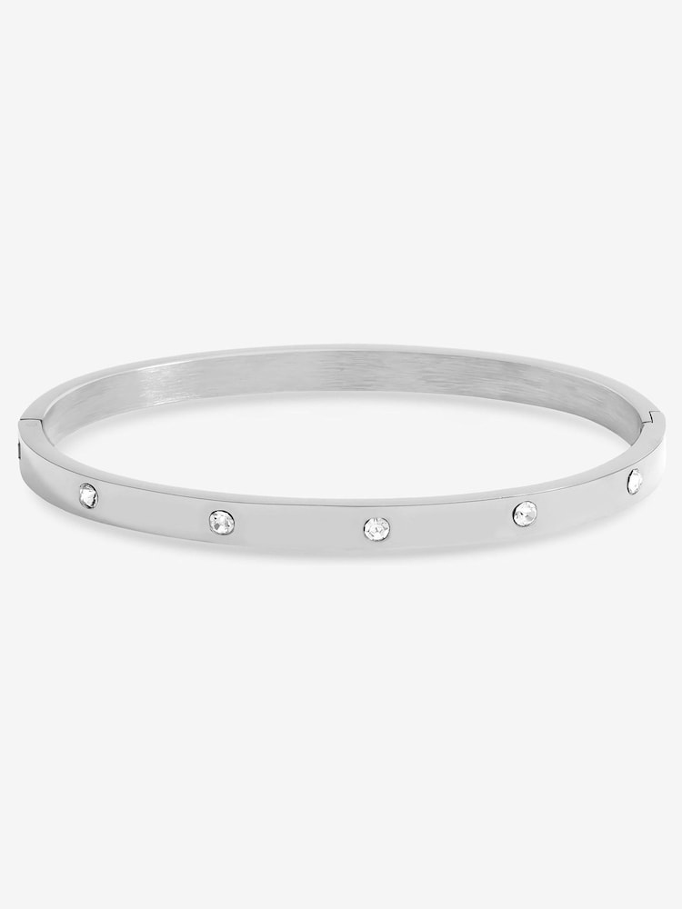 Jon Richard Silver Plated Waterproof Crystal Polished Bangle - Image 3 of 3
