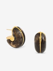 Jon Richard Gold Tone Resin Hoop Earrings - Image 1 of 5
