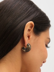 Jon Richard Gold Tone Resin Hoop Earrings - Image 4 of 5