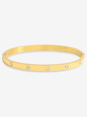 Jon Richard Gold Plated Waterproof Crystal Polished Bangle - Image 1 of 6