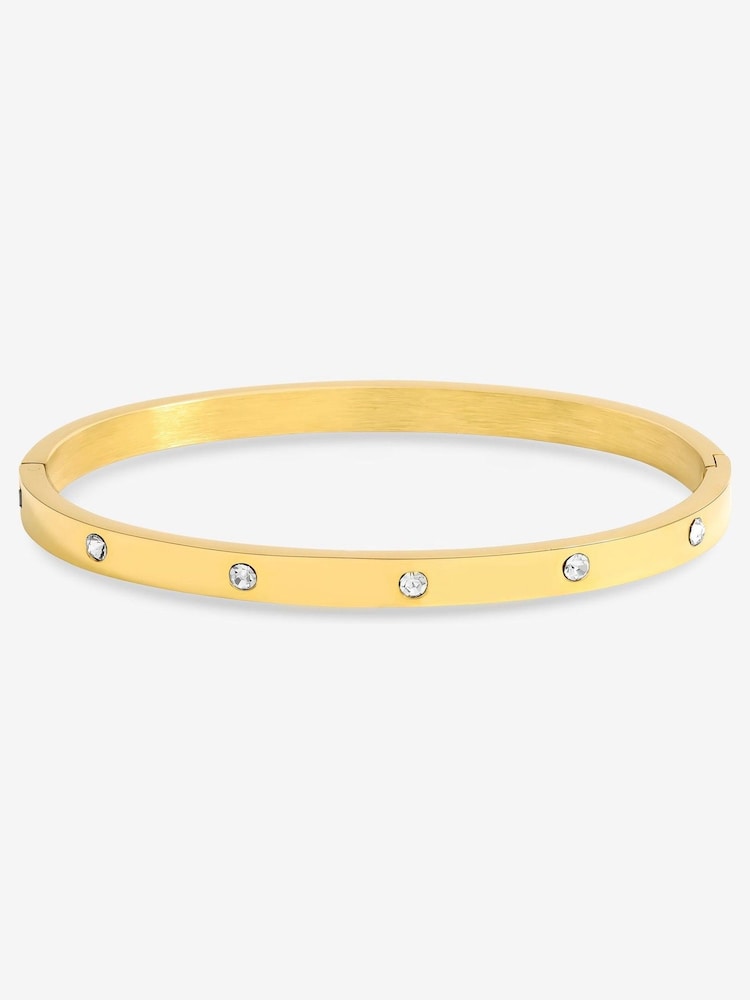 Jon Richard Gold Plated Waterproof Crystal Polished Bangle - Image 1 of 6