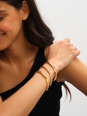 Jon Richard Gold Plated Waterproof Crystal Polished Bangle - Image 2 of 6