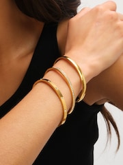 Jon Richard Gold Plated Waterproof Crystal Polished Bangle - Image 3 of 6