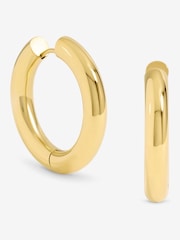 Jon Richard Gold Plated Waterproof Large Chubby Hoop Earrings - Image 1 of 3