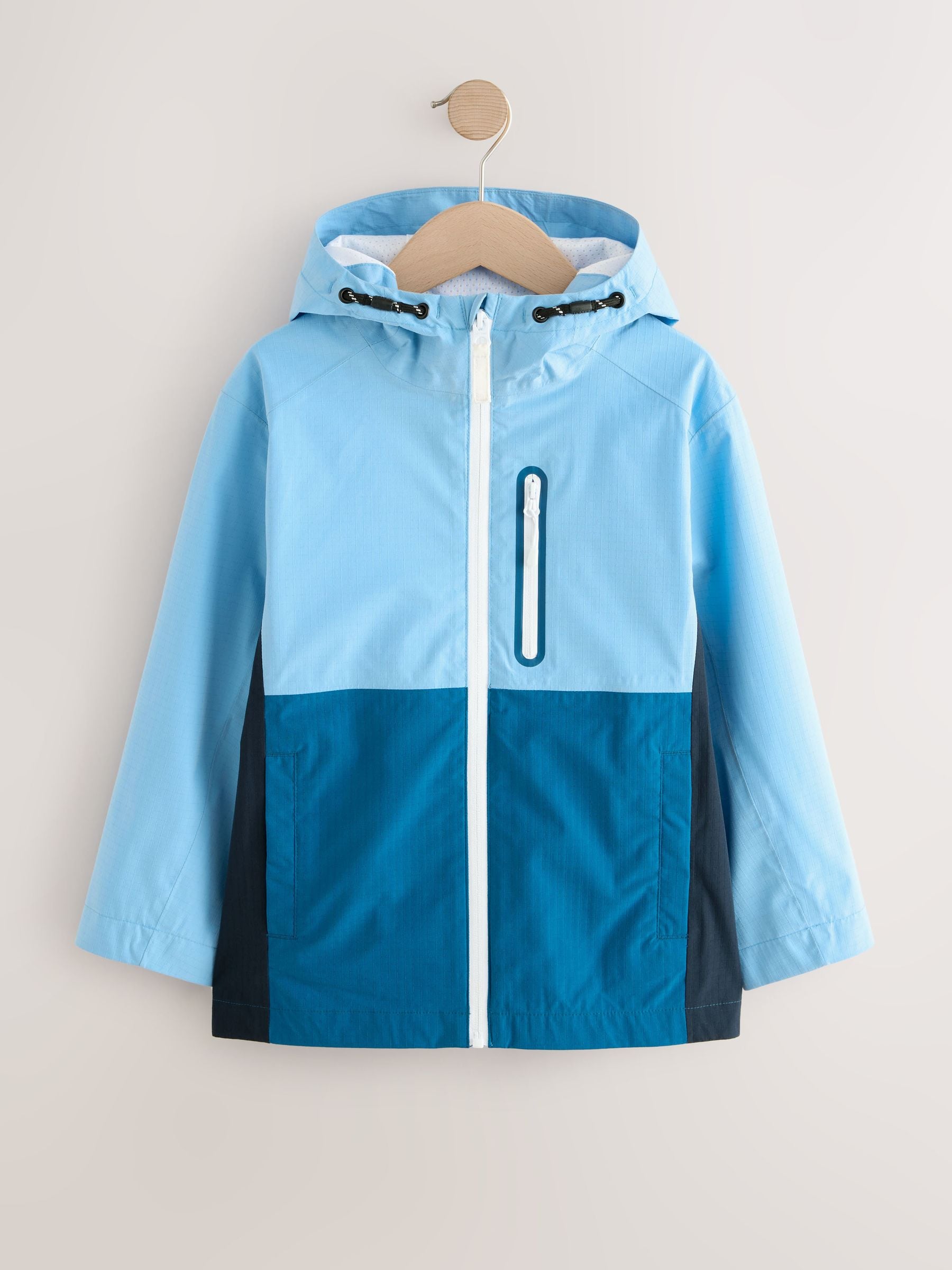 Buy Blue Colour Block Waterproof Anorak Jacket (3-16yrs) from Next USA