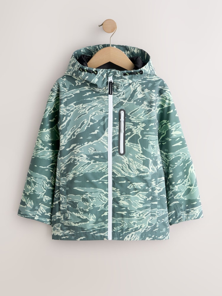 Green Camouflage Waterproof Anorak Jacket (3-16yrs) - Image 1 of 8