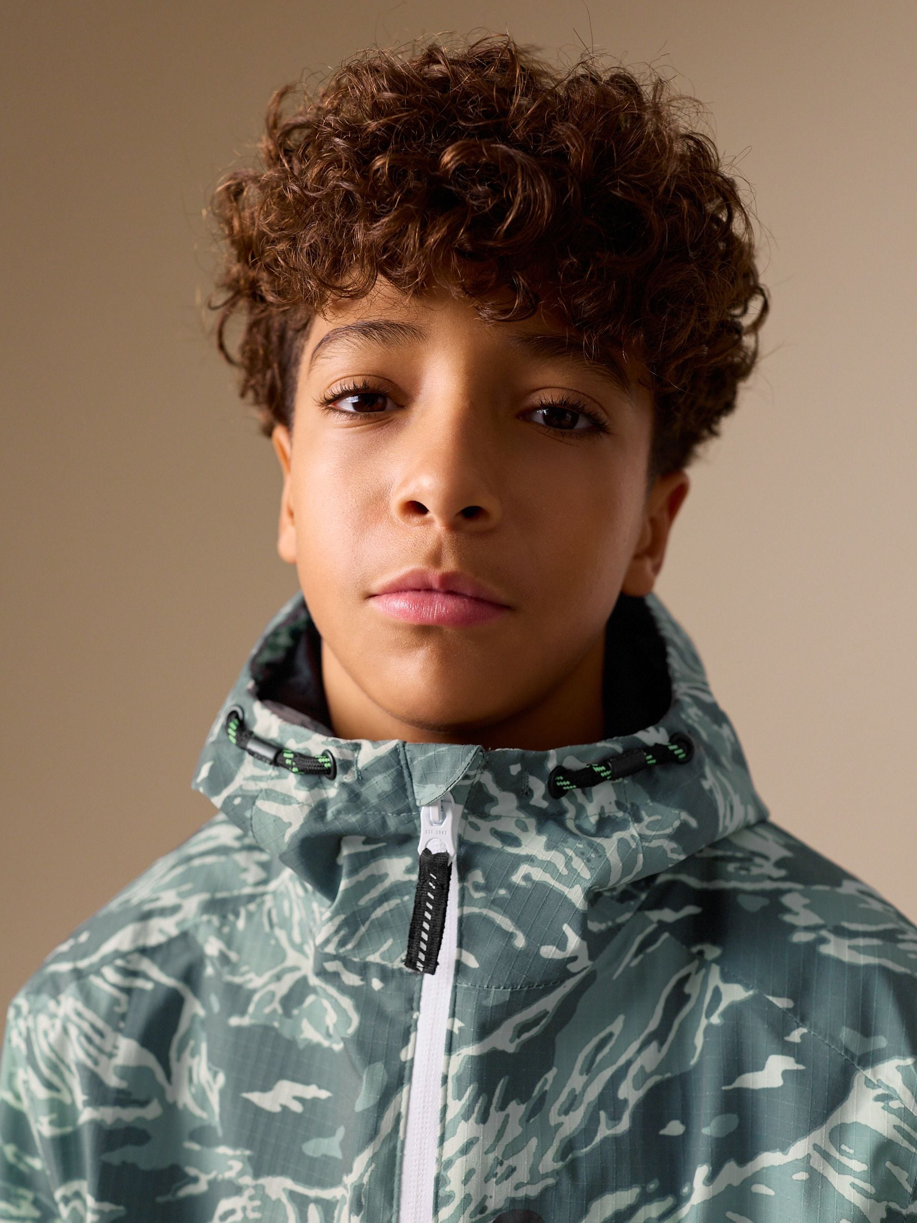 Buy Green Camouflage Waterproof Anorak Jacket (3-16yrs) from the
