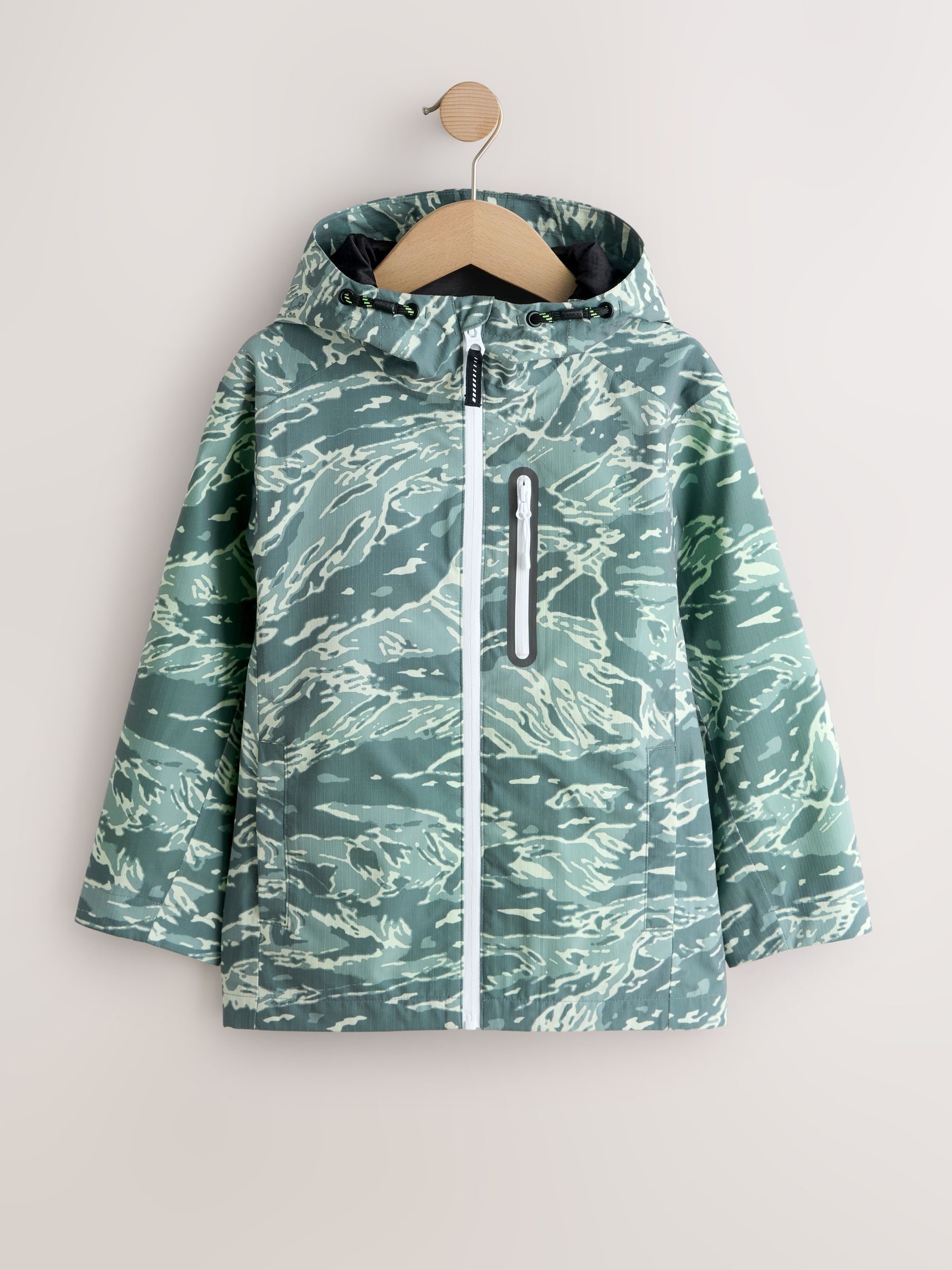 Buy Green Camouflage Waterproof Anorak Jacket (3-16yrs) from the