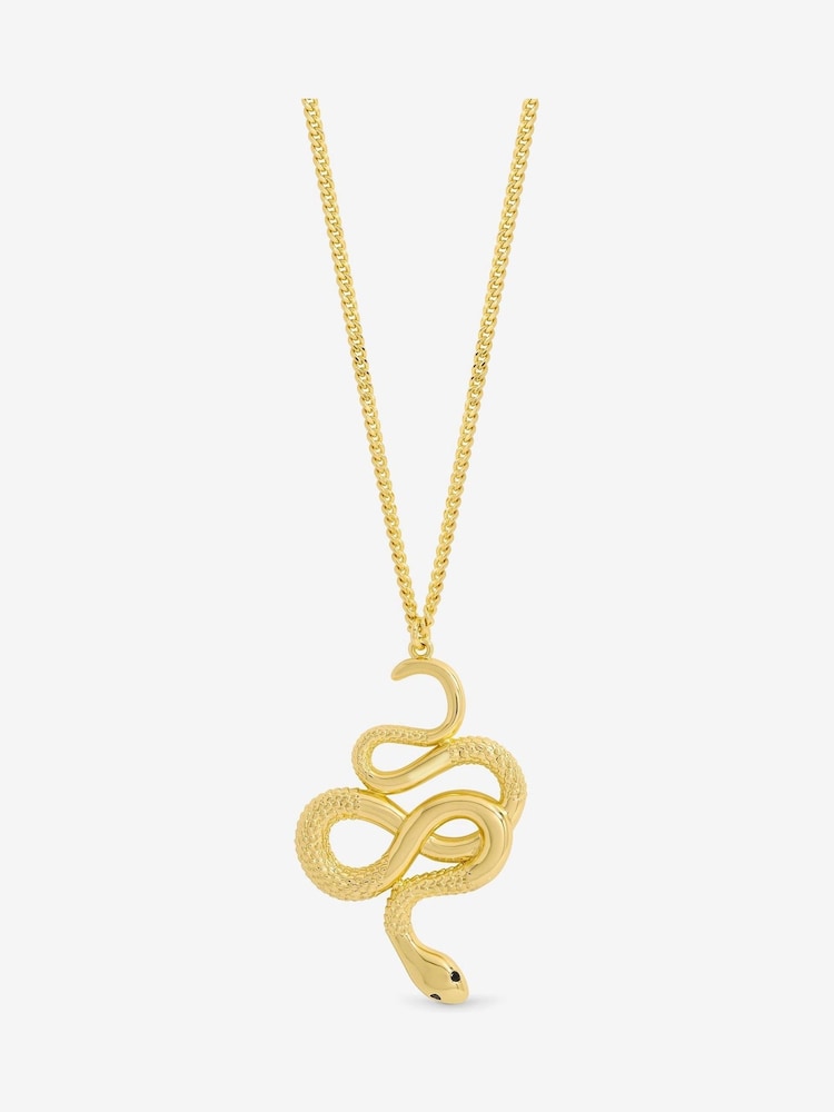 Jon Richard Gold Tone Snake Long Pendant - Image 1 of 5