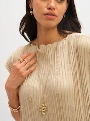 Jon Richard Gold Tone Snake Long Pendant - Image 2 of 5