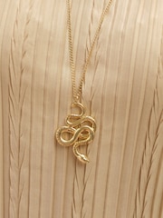 Jon Richard Gold Tone Snake Long Pendant - Image 4 of 5
