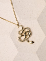Jon Richard Gold Tone Snake Long Pendant - Image 5 of 5
