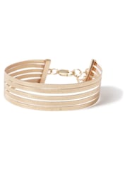 Aela Gold Tone Snake Chain Cuff Bracelet - Image 1 of 2