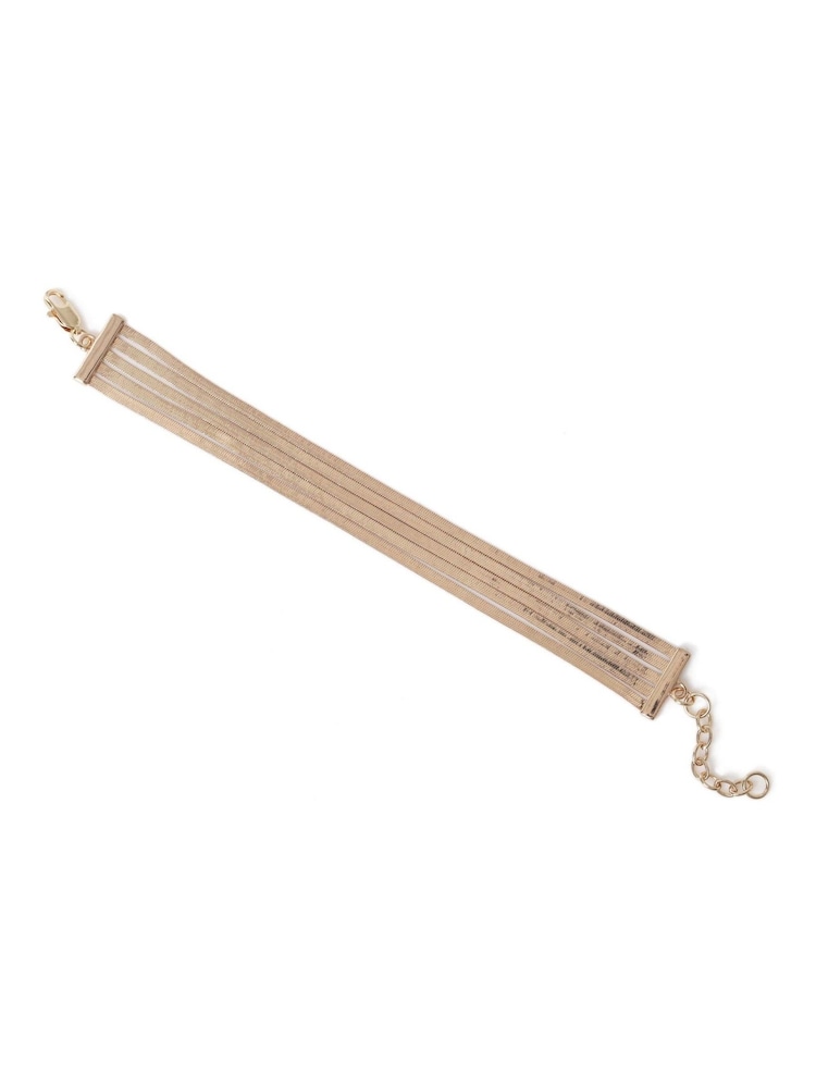 Aela Gold Tone Snake Chain Cuff Bracelet - Image 2 of 2