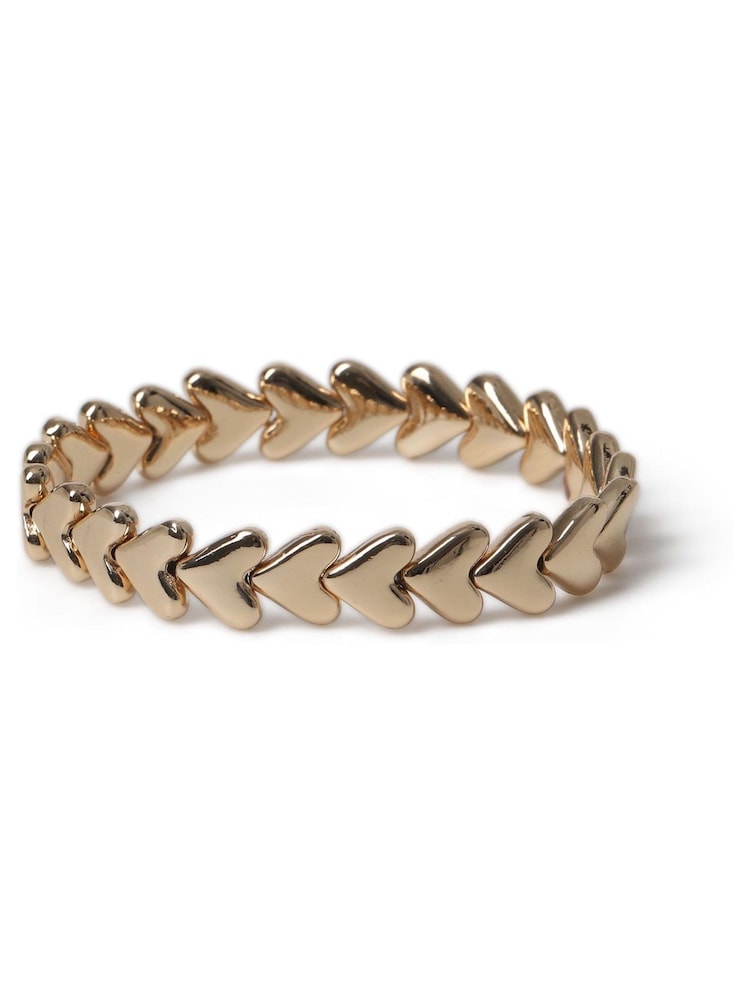 Aela Gold Tone Chevron Stretch Bracelet - Image 2 of 3