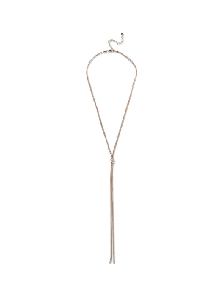 Aela Gold Tone Snake Chain Lariat Necklace - Image 2 of 3