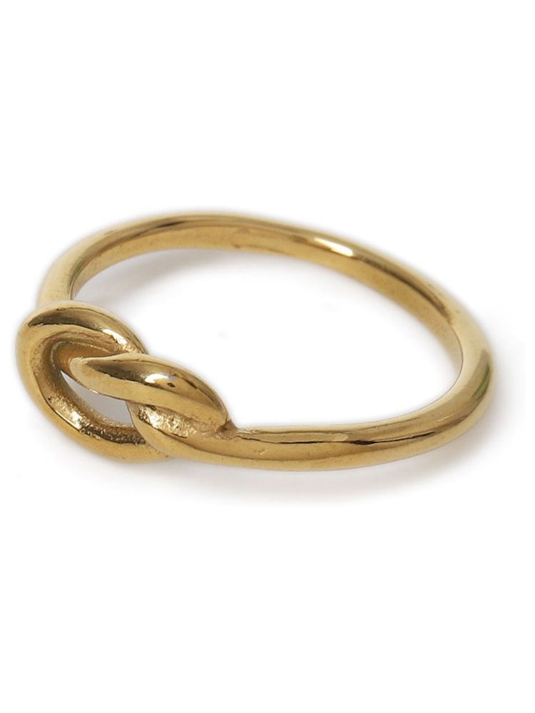 Aela Gold Tone Stainless Steel Knot Ring - Image 2 of 2 Aela Gold Tone Stainless Steel Knot Ring - Image 2 of 2