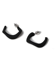 Aela Mattle Wiggle Hoop Black Earrings - Image 2 of 2