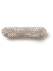 Aela Silver Tone Sparkle Pearl Barette Clip - Imagen 1 de 2