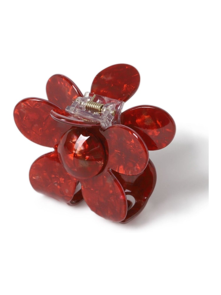 Aela Red Flower Hair Claw - صورة 3 من 3 Aela Red Flower Hair Claw - صورة 3 من 3