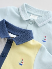 Gri în combinații cromatice - Smart Collar Baby Rompers 2 Pack - Imaginea 7 din 12