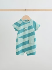 Striped Jersey Baby Rompers 3 Pack - Image 3 of 12