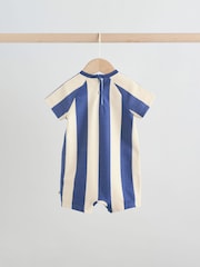 Striped Jersey Baby Rompers 3 Pack - Image 4 of 12
