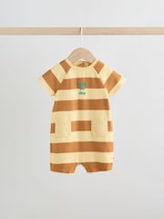 Striped Jersey Baby Rompers 3 Pack - Image 6 of 12
