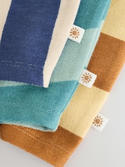 Striped Jersey Baby Rompers 3 Pack - Image 8 of 12