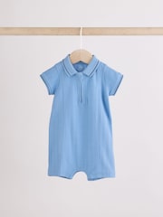 Albastru/Verde - Smart Collar Baby Rompers 2 Pack - Imaginea 2 din 9