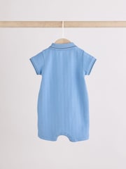 Albastru/Verde - Smart Collar Baby Rompers 2 Pack - Imaginea 5 din 9