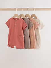 کینو - Grandad Button Neck Baby Rompers 4 Pack - تصویر 1 از 11