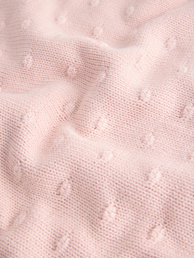 Pink Baby Bobble Blanket - Image 4 of 4 Pink Baby Bobble Blanket - Image 4 of 4